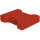 Gummipflasterstein H-Form, rot, hochverdichtet